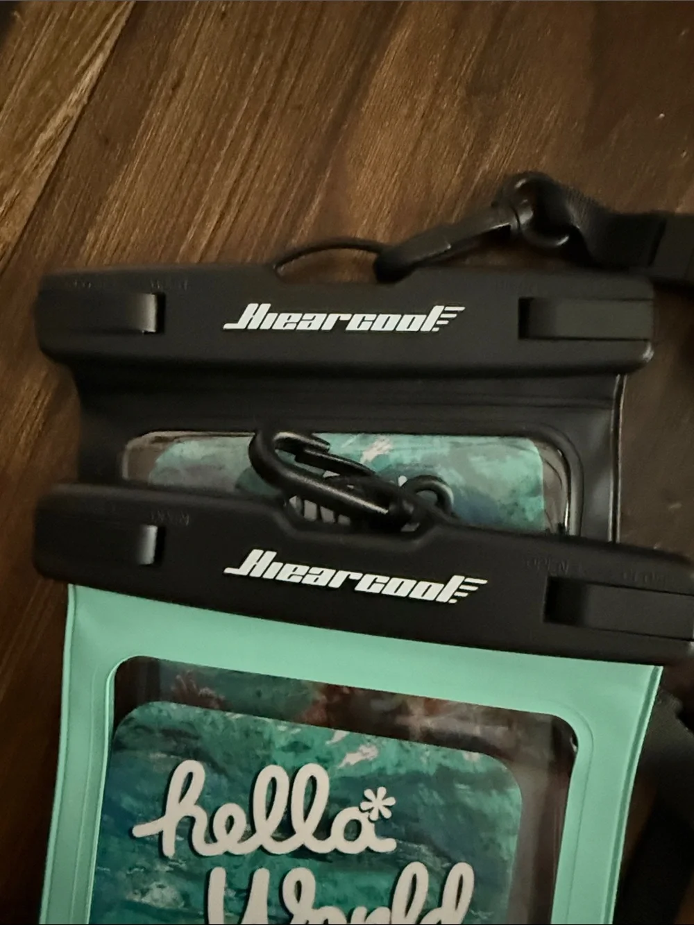 Hiearcool Waterproof Phone Pouch, Waterproof Phone Case, Black&Green 2-Pack